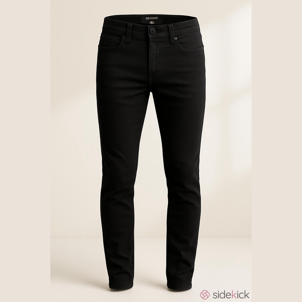 True Religion Men's Black Slim Straight Jeans